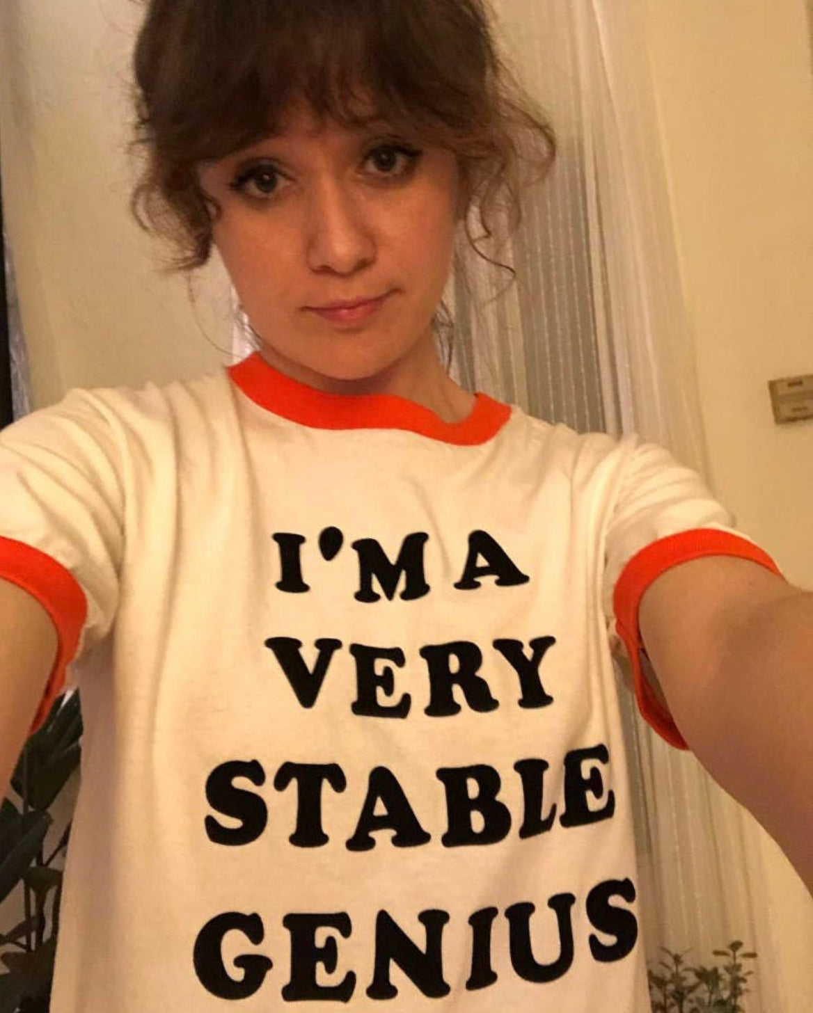 Unisex “I’m a Very Stable Genius” Ringer T-shirt