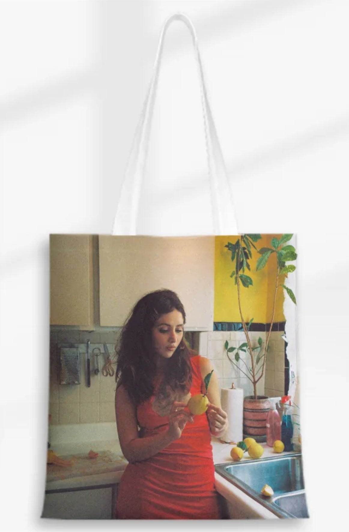 Noël Print All Over Lemon Tote